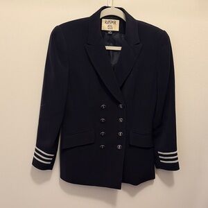 Kasper Black Blazer with Silver Accents